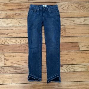 Paige Verdugo Ankle Jeans Sz 27 decorative frayed ankle